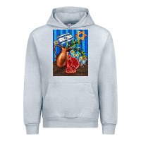 Heather Grey hanukkah table with oil pitcher Urban Hoodie - AdoDesignShop