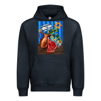 Navy hanukkah table with oil pitcher Urban Hoodie - AdoDesignShop