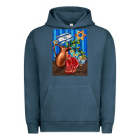 Pigment Midnight Navy hanukkah table with oil pitcher Urban Hoodie - AdoDesignShop