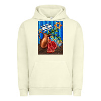Pigment Pistachio hanukkah table with oil pitcher Urban Hoodie - AdoDesignShop