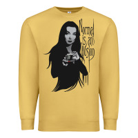 Antique Gold Normal Is An Illusion - Morticia Addams Premium Sweatshirt - trangStudio
