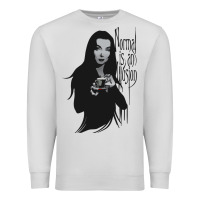Dove Grey Normal Is An Illusion - Morticia Addams Premium Sweatshirt - trangStudio