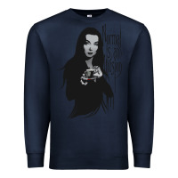 Navy Normal Is An Illusion - Morticia Addams Premium Sweatshirt - trangStudio