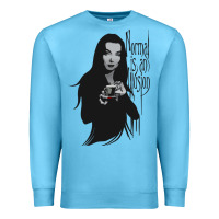 Ocean Blue Normal Is An Illusion - Morticia Addams Premium Sweatshirt - trangStudio