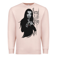 Pale Pink Normal Is An Illusion - Morticia Addams Premium Sweatshirt - trangStudio