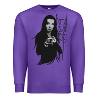 Purple Normal Is An Illusion - Morticia Addams Premium Sweatshirt - trangStudio