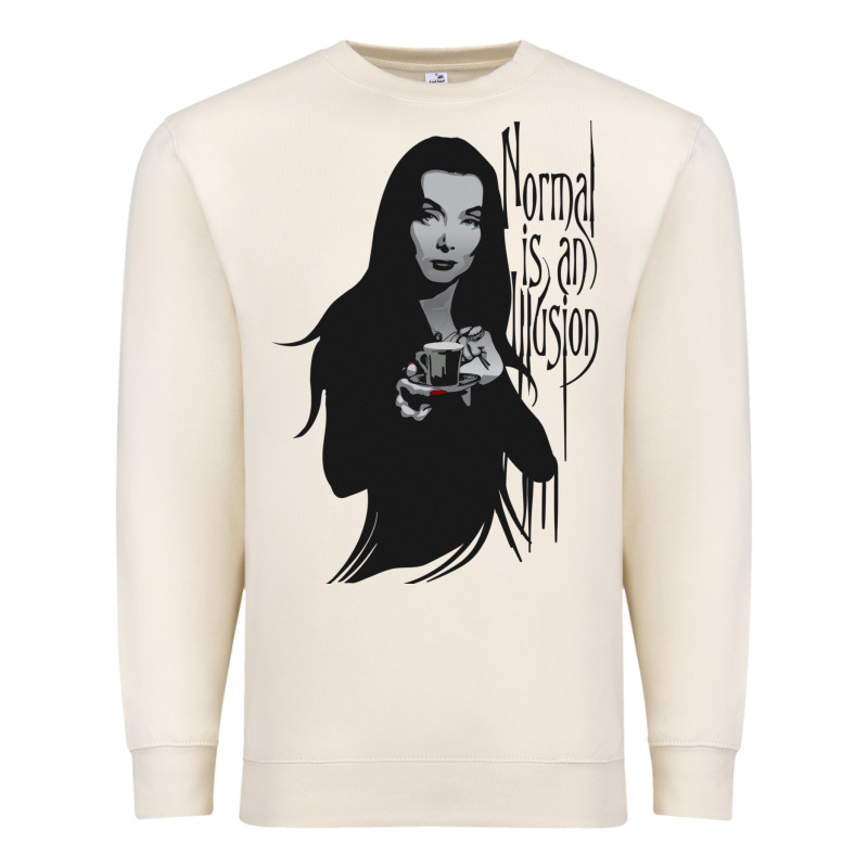 Normal Is An Illusion - Morticia Addams Premium Sweatshirt by trangStudio | Teevron