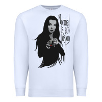 White Normal Is An Illusion - Morticia Addams Premium Sweatshirt - trangStudio