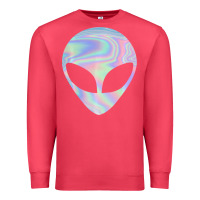 Cardinal Alien Head Colorful Laser Ufo Sighting Believe Area 51 Premium Sweatshirt - trangStudio