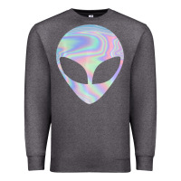 Charcoal Heather Alien Head Colorful Laser Ufo Sighting Believe Area 51 Premium Sweatshirt - trangStudio