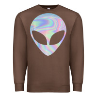 Chestnut Alien Head Colorful Laser Ufo Sighting Believe Area 51 Premium Sweatshirt - trangStudio