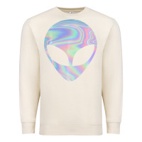 Sandshell Alien Head Colorful Laser Ufo Sighting Believe Area 51 Premium Sweatshirt - trangStudio