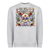 Heather Grey dia de los muertos Heavyweight Sweatshirt - CowhideDigitalArt