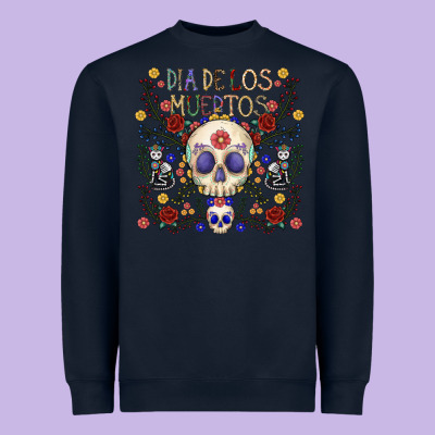 Dia De Los Muertos Heavyweight Sweatshirt Designed By Cowhidedigitalart