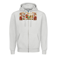 Dove Grey Christmas coffee cups Zipper Hoodie - Artiststas
