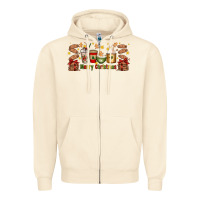 Sandshell Christmas coffee cups Zipper Hoodie - Artiststas