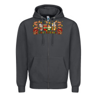 Smoke Christmas coffee cups Zipper Hoodie - Artiststas
