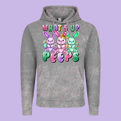 What's Up Peeps Easter Bunnies Easter Day Vintage Hoodie Designed By Cowgirlartshop