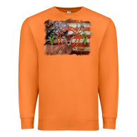 Carrot deer hunting target american flag  background Premium Sweatshirt - BarkalooDesign