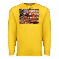 Lemon deer hunting target american flag  background Premium Sweatshirt - BarkalooDesign