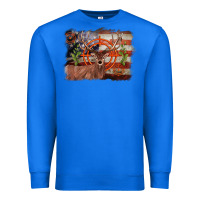True Royal deer hunting target american flag  background Premium Sweatshirt - BarkalooDesign