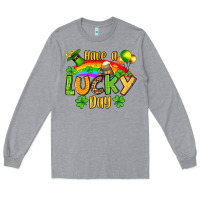 Heather Grey St. Patrick's Have a lucky day Long Sleeve Tee - OliviaCreatesArt