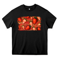 Black Strawberry Background Heavy Core Tee - Bettercallsaul