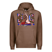 Chestnut America Dog Mama Premium Hoodie - CowhideDigitalArt