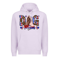 Lilac America Dog Mama Premium Hoodie - CowhideDigitalArt