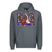 Rock America Dog Mama Premium Hoodie - CowhideDigitalArt