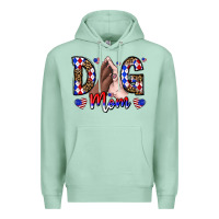 Seafoam America Dog Mama Premium Hoodie - CowhideDigitalArt