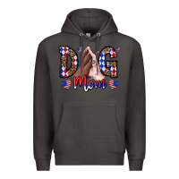Smoke America Dog Mama Premium Hoodie - CowhideDigitalArt