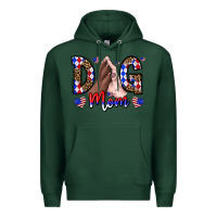 Sports Green America Dog Mama Premium Hoodie - CowhideDigitalArt
