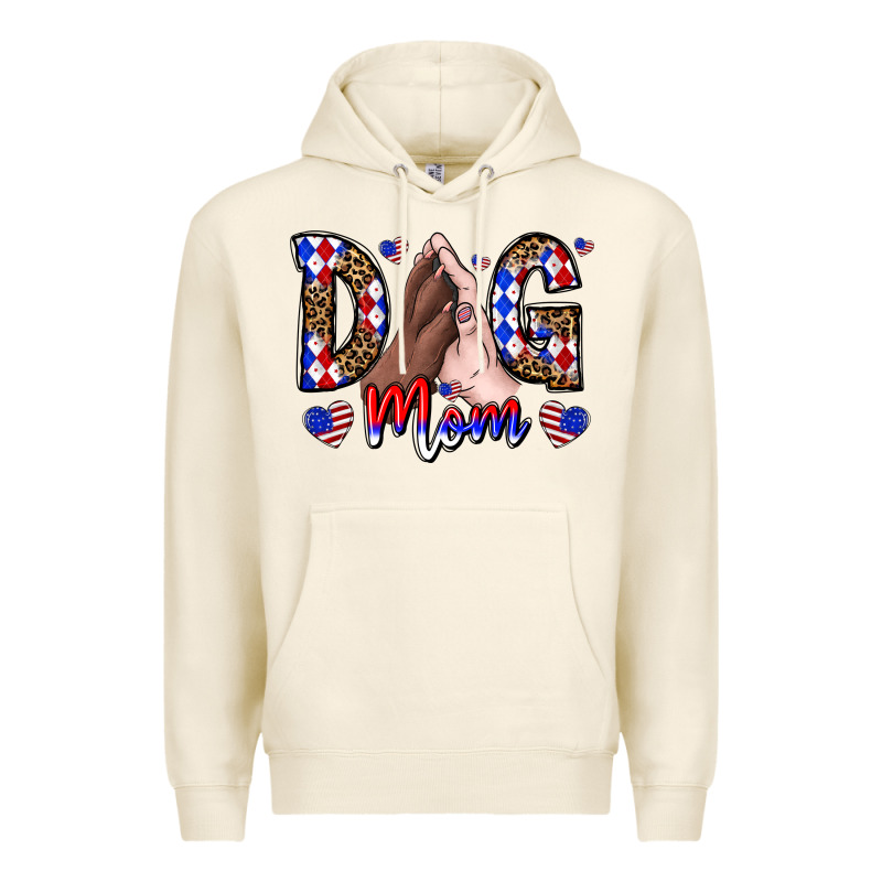 America Dog Mama Premium Hoodie by CowhideDigitalArt | Teevron