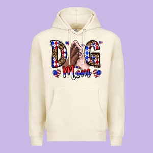 America Dog Mama Premium Hoodie Designed By Cowhidedigitalart