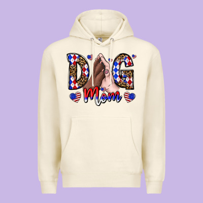 America Dog Mama Premium Hoodie Designed By Cowhidedigitalart