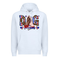 White America Dog Mama Premium Hoodie - CowhideDigitalArt