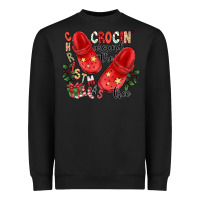 Black christmas crocin around the tree Heavyweight Sweatshirt - CowhideDigitalArt