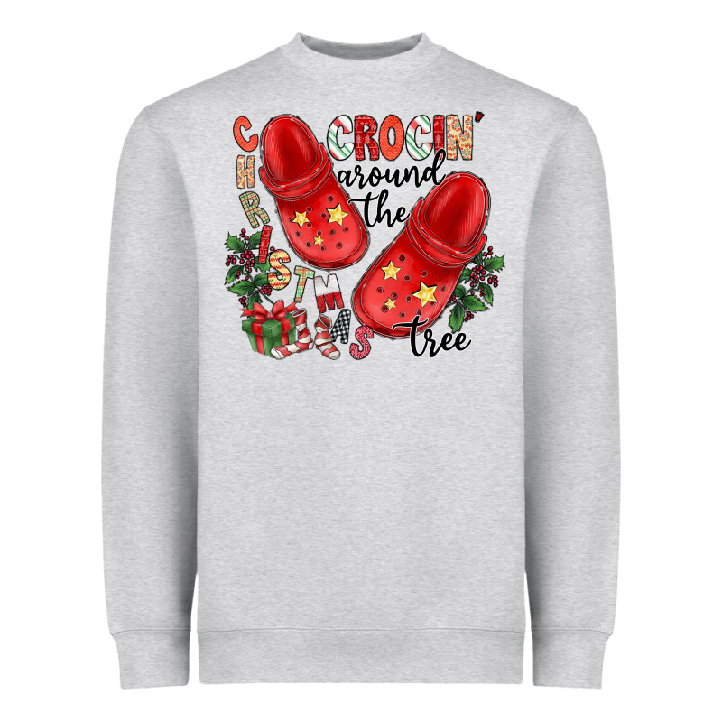 Christmas Crocin Around The Tree Heavyweight Sweatshirt by CowhideDigitalArt | Teevron
