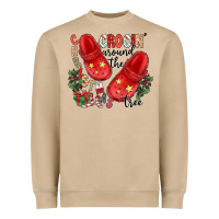 Mushroom christmas crocin around the tree Heavyweight Sweatshirt - CowhideDigitalArt