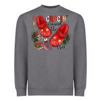 Storm christmas crocin around the tree Heavyweight Sweatshirt - CowhideDigitalArt