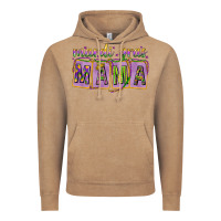 Vintage Coffee Mardi Gras Mama with Beads Vintage Hoodie - HowdyJamesFarm