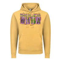Vintage Mustard Mardi Gras Mama with Beads Vintage Hoodie - HowdyJamesFarm