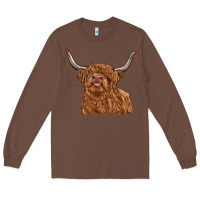 Chestnut highland cow Long Sleeve Tee - RanaPortraitStore