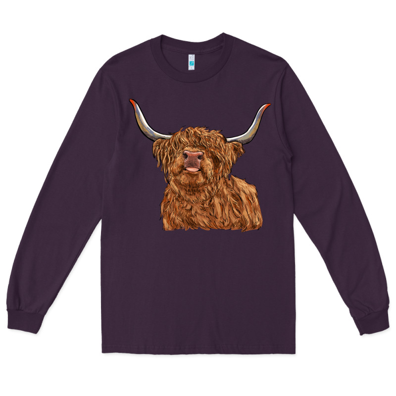 Highland Cow Long Sleeve Tee by RanaPortraitStore | Teevron