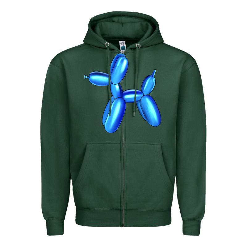 Blue Dog Balloon Zipper Hoodie by Artiststas | Teevron