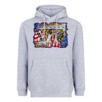 Heather Grey 1776 4th of july background Heavyweight Hoodie - BarkalooDesign