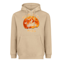 Mushroom Halloween Witch On Motorcycle Cat & Moon Salem Witch Trials Premium Heavyweight Hoodie - trangStudio