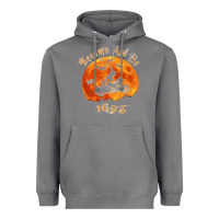 Storm Halloween Witch On Motorcycle Cat & Moon Salem Witch Trials Premium Heavyweight Hoodie - trangStudio