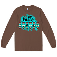 Chestnut Hello Summer Serape Turquoise Long Sleeve Tee - CowCowDesign